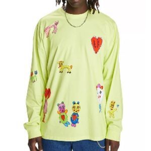 TEDDY FRESH x KAT ROSE Long Sleeved Bright Yellow Shirt Unisex Medium